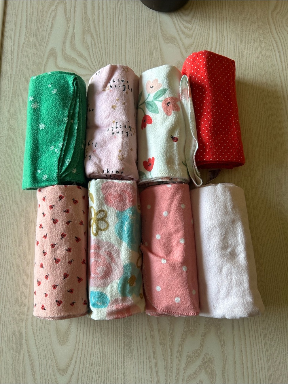 Kids Multi-Color Cotton Receiving Blankets